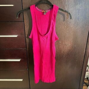 4/$20 Forever 21 sleeveless racer back tank top magenta, size medium